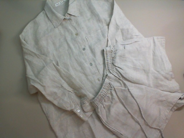 Set beige, shorts + shirt, cotton Set beige, shorts + shirt, cotton