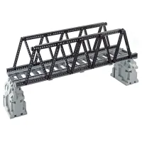 Constructor in the form of a bridge, disassembled