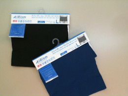Set of 2 pairs of men's boxers, black+blue