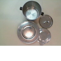 Metal tea brewing set