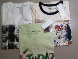 Set of 3 UniQlo colored T-shirts, with a pattern, Size XXL