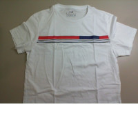 White T-shirt with red stripes White T-shirt with red stripes