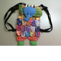 Children's backpack, with an elephant, bright