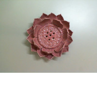 Lotus incense stand, ceramic
