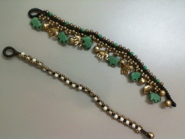 Set of 2 bracelets, beads and bells