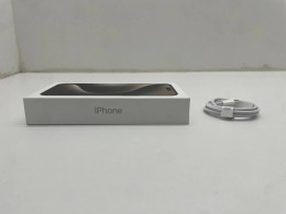 Empty box from iPhone 16 Pro Max complete with Type-C charging cable