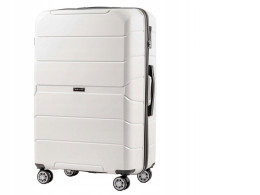White suitcase on wheels 76/50/30