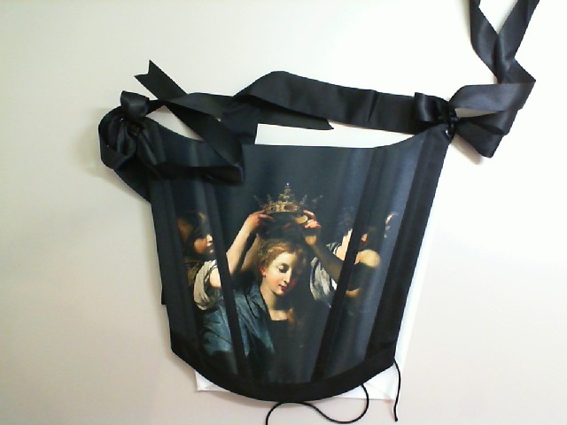 Women's black corset with ties Women's black corset with ties