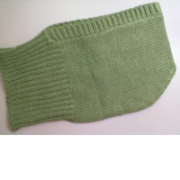Knitted green hood