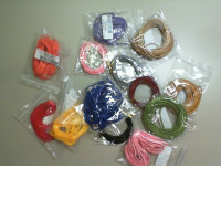 Set of 12 multi-colored cords for needlework