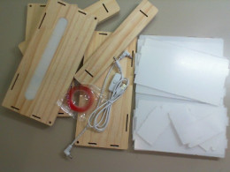 DIY kit, illuminated shelf