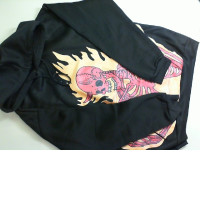 Black hoodie with skeleton pattern