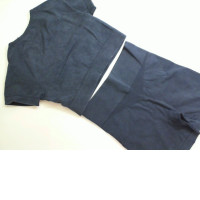 Women's sports set, shorts+top, blue