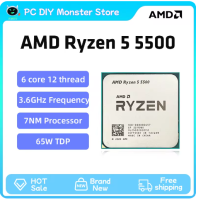 AMD Ryzen 5 5500 R5 5500 3.6GHz 6 core 12 threads CPU processor 7NM L3 = 16M AMD AM4 for gaming new B550M motherboard