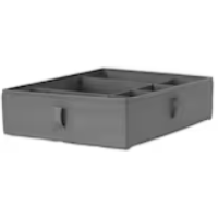 Set of 4 IKEA SKUBB Box with compartments, dark grey, 44x34x11 cm.