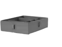 Set of 4 IKEA SKUBB Box with compartments, dark grey, 44x34x11 cm.