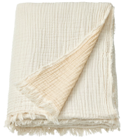 IKEA VALLKRASSING Throw, off-white, 150x200 cm.
