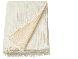 IKEA VALLKRASSING Throw, off-white, 150x200 cm.