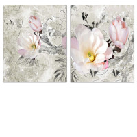 Modular paintings, flowers, set of 2, size 68/100