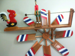Wooden weather vane for garden, decor Thailand