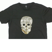 Black shirt with gold pattern size L