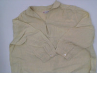 Women's long yellow white shirt size M Women's long yellow white shirt size M