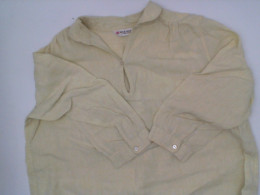 Women's long yellow white shirt size M Women's long yellow white shirt size M