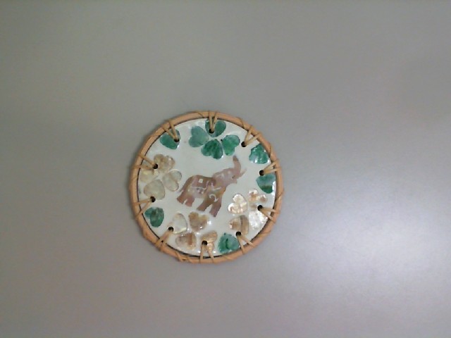 Wicker coaster with elephant pattern Wicker coaster with elephant pattern