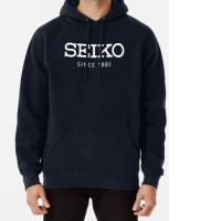 seiko logo Pullover Hoodie colour dark blue
