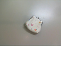 Little wallet coins white toy