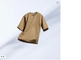 AIRism Cotton Oversized Crew Neck T-Shirt (Half Sleeve)