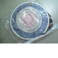 Dreamcatcher BLUE CIRCLES WITH SHELLS AND FEATHERS