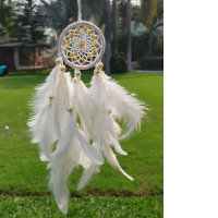  White Pearl Car Dream Catcher 