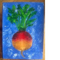 Set of 3 food posters (fruits/vegetables). Home decor