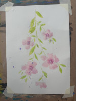 Set of 4 posters with images of plants and flowers. Home decor