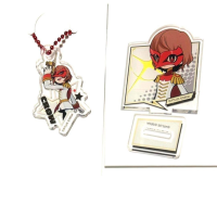 Set of acrilyc keychain and stand