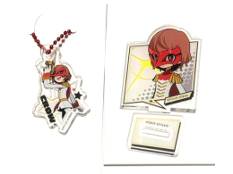 Set of acrilyc keychain and stand