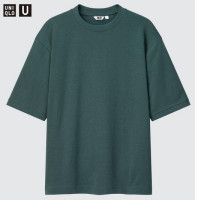 AIRism COTTON OVERSIZED CREW NECK HALF SLEEVE T-SHIRT Gray Size 3XL AIRism COTTON OVERSIZED CREW NECK HALF SLEEVE T-SHIRT Gray Size 3XL