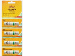 Set of 4 Tiger Balm Inhaler Herbal Menthol Relief Nasal Congestion Cold Dizziness
