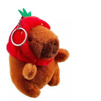 Keychain Capybara Kigurumi (plush) (14cm) (12-0751-O3)