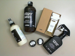 Cosmetic set of 6 from LUSH, body spray + perfume + 2 lip balms + shower gel + hair conditioner
