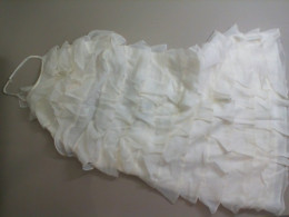 ZARA white short dress, fluffy