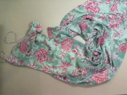 Colorful long chiffon dress