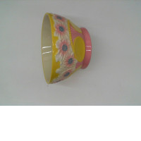 Pink flower pattern cup and bowl