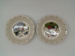 Set of Ceramic flat plate with pattern (2pcs/set) Set of Ceramic flat plate with pattern (2pcs/set)