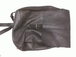 Black leather shoulder bag