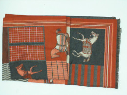 Orange horse print scarf