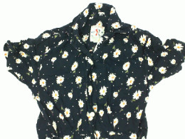 Blue dress with white floral pattern size M