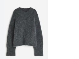 H&M Oversized mohair-blend jumper - V-neck - Long sleeve  