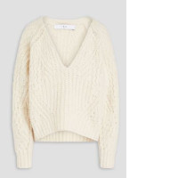 Cable-Knit Jumper in White 